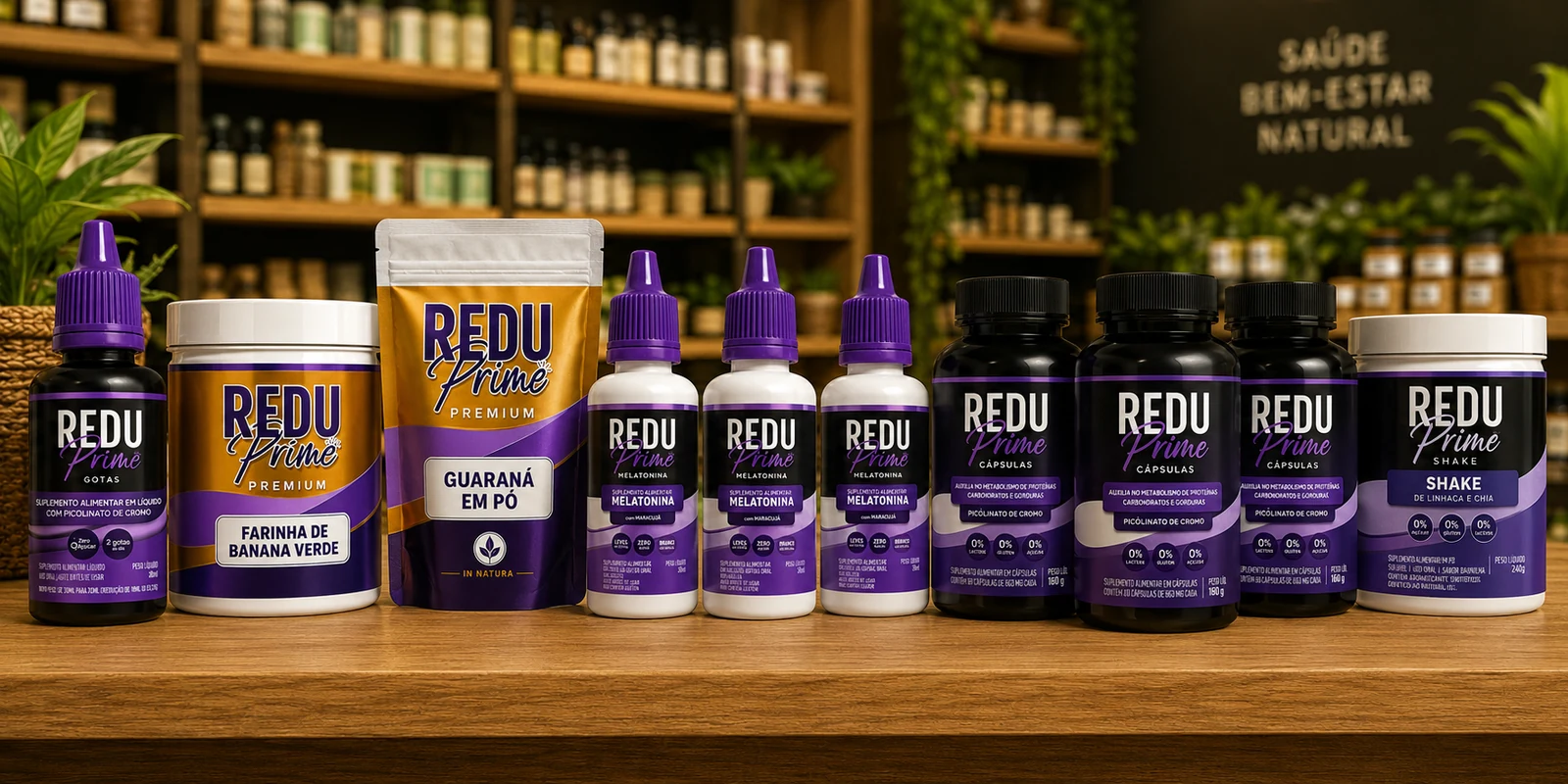 Linha completa REDUPRIME® — todos os formatos e produtos